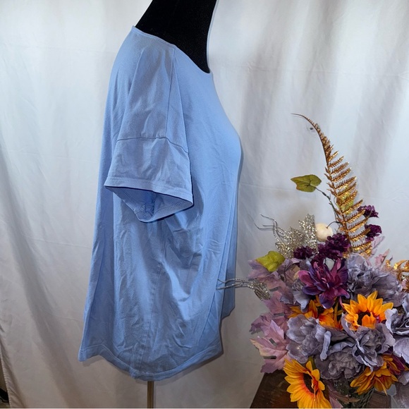 J.Jill Luxe Supima Blue Short Sleeve Tee Soft Stretch Casual Top M - Picture 4 of 6